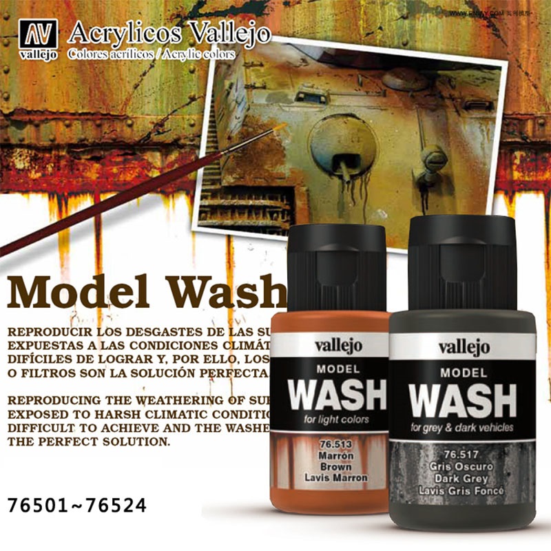 Vallejo 35ml Model Wash Weathe - Tamiya Model Paint Set recensie en prijs
