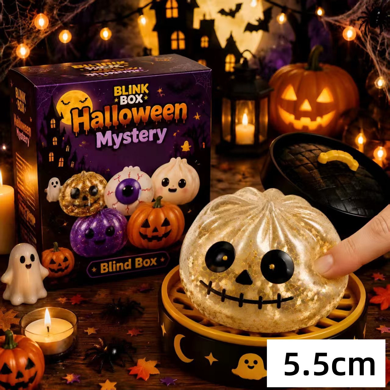 5,5 cm Halloween-spook knijpmu - Vinyl Figure Blank recensie en prijs
